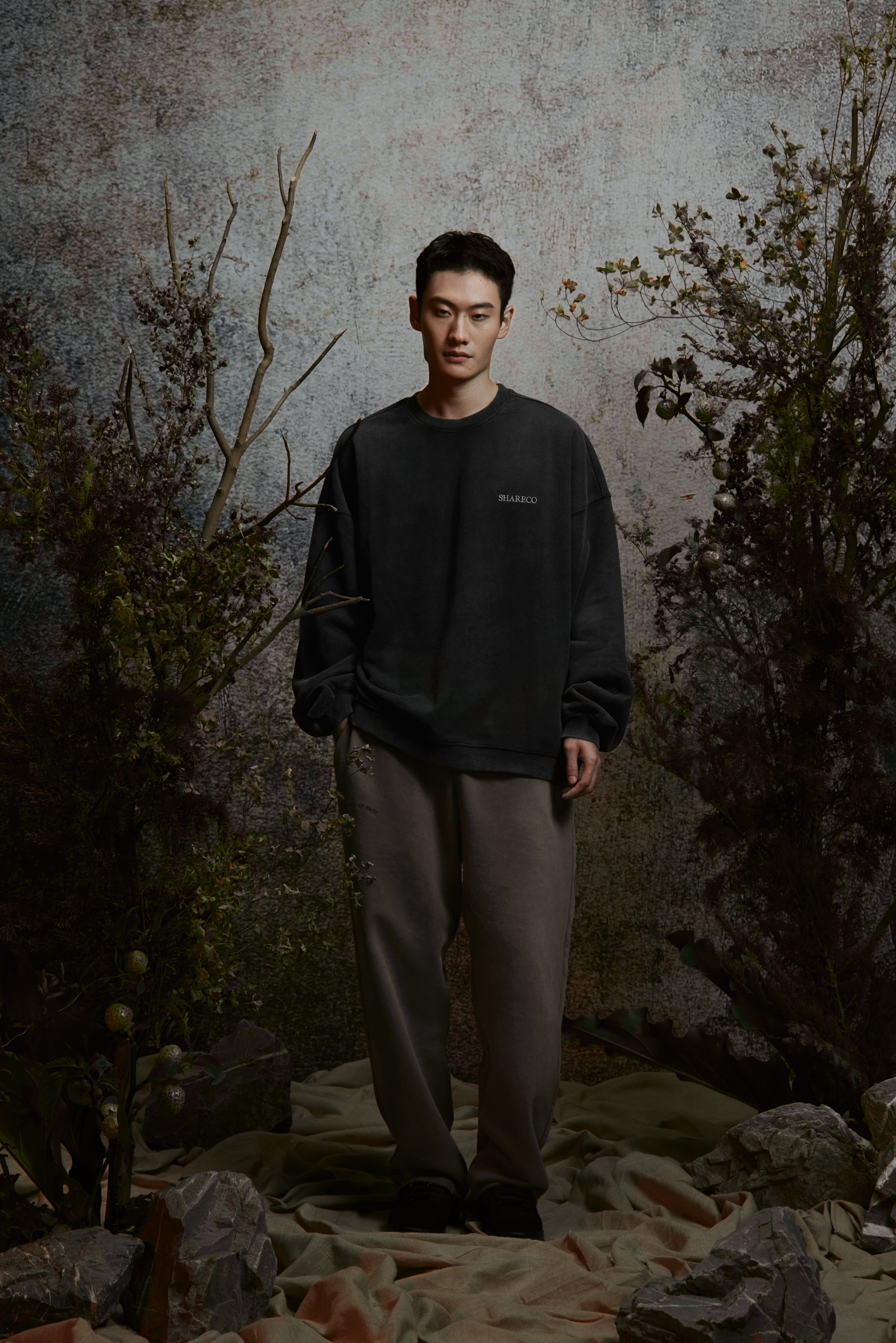 WASHED LOGO SWEATSHIRT 水洗 LOGO 大學TEE - SHARECO DESIGN