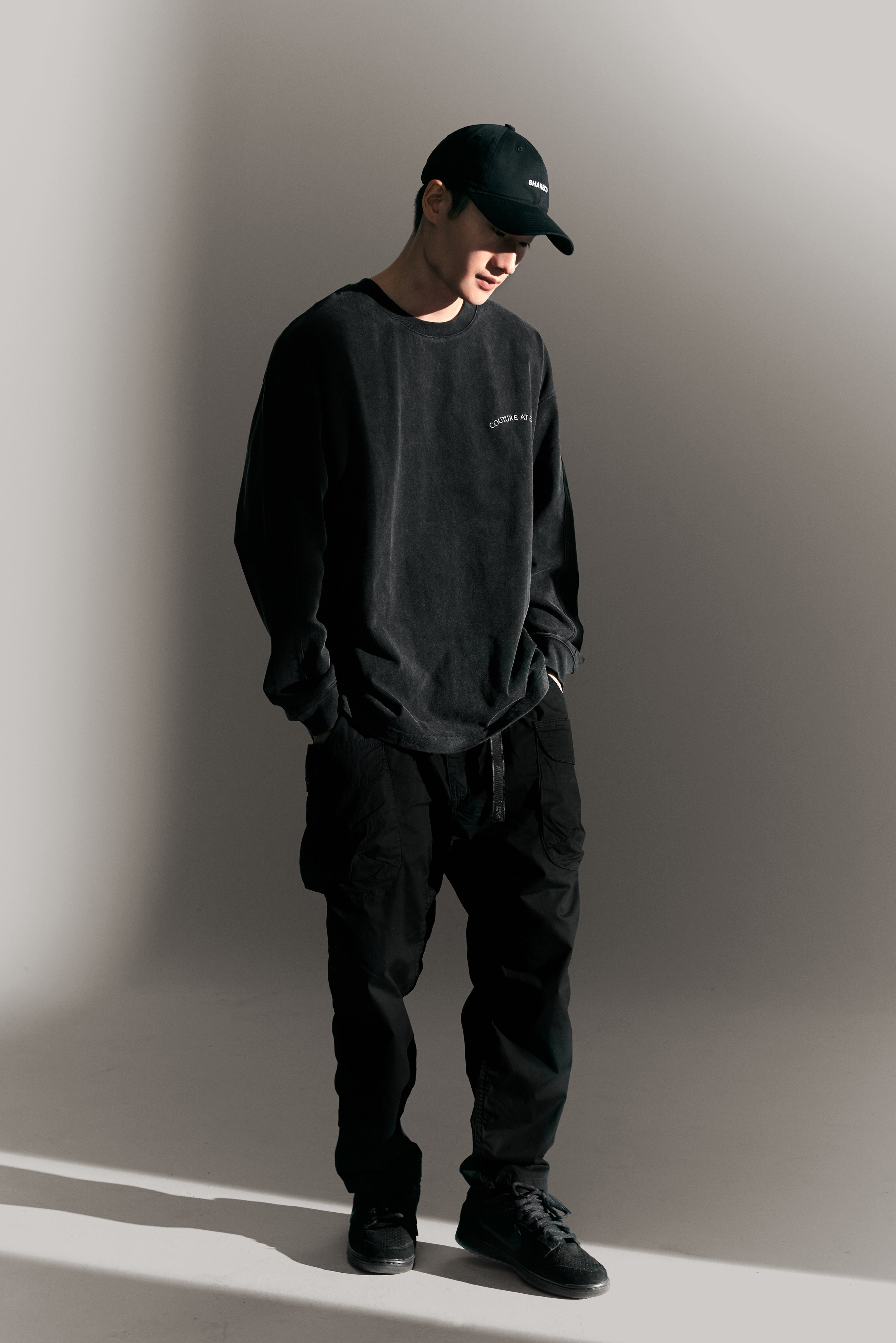 “CAE”WASHED LONG SLEEVE TEE 水洗薄長袖 - SHARECO DESIGN