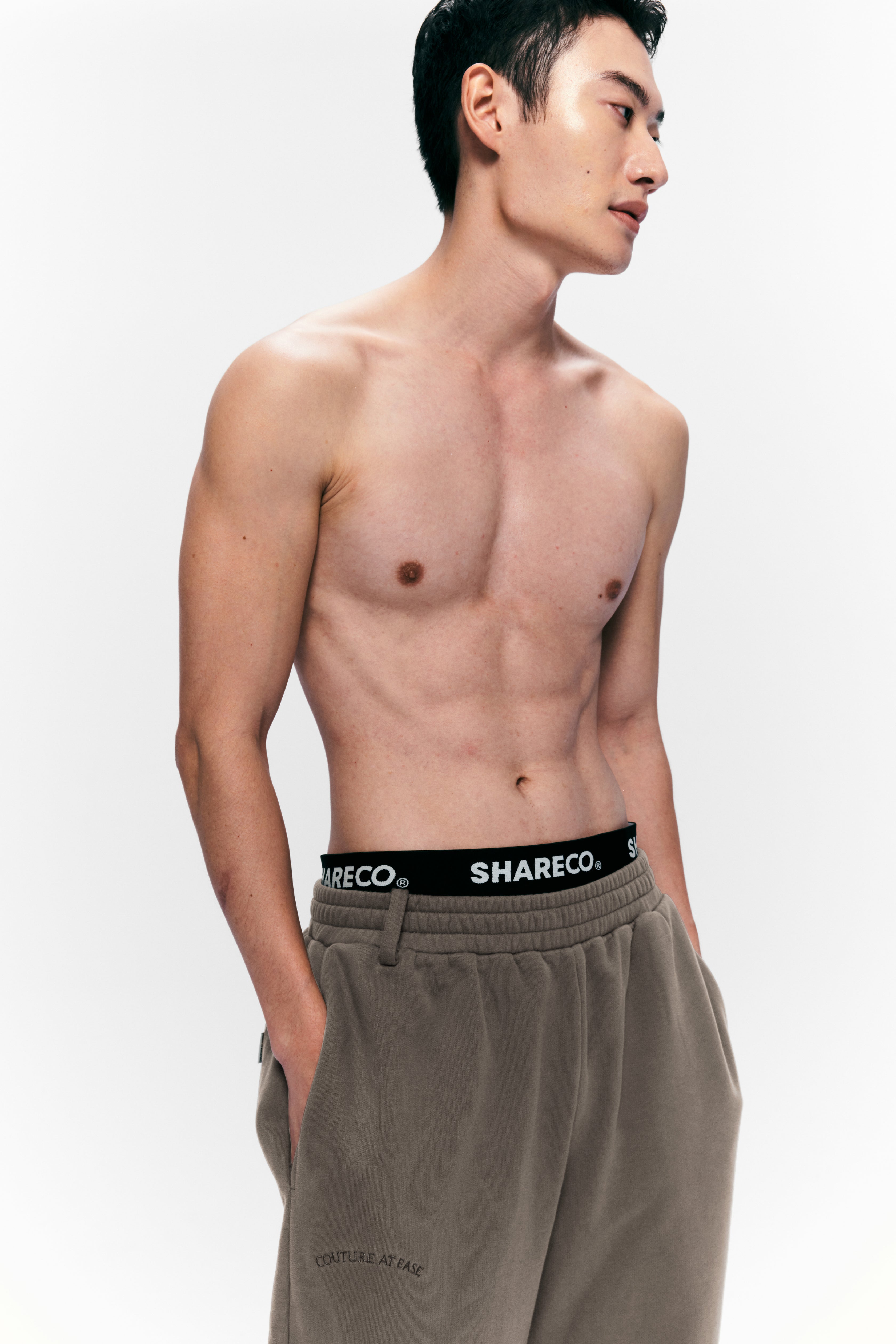 LOGO WAISTBAND BOXER - 彈性棉質平口內褲 - SHARECO DESIGN