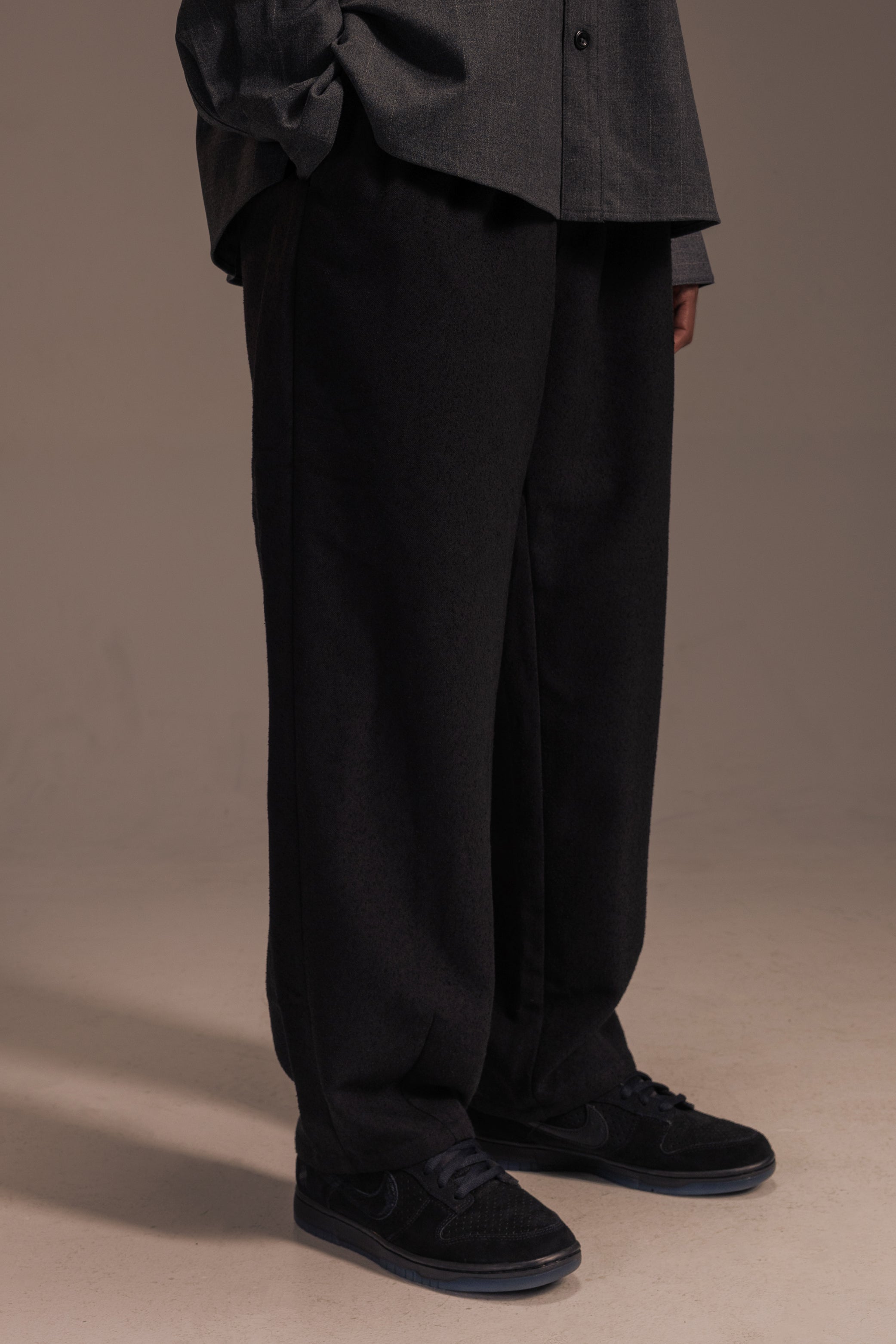 POLYESTER STRAIGHT PANTS 抽繩直筒寬褲