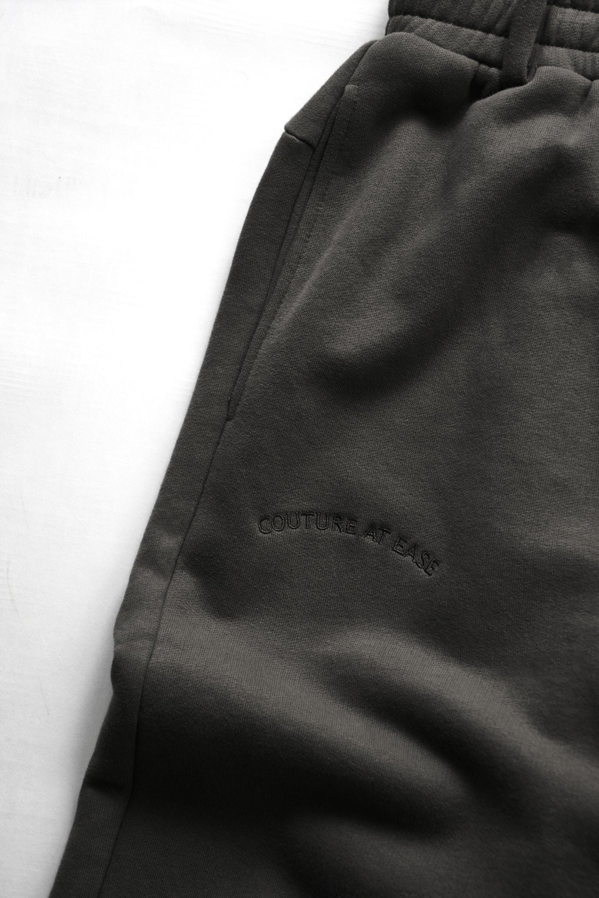 “CAE”WASHED WIDE LEG SWEATPANTS 水洗直筒棉寬褲 (炭灰)