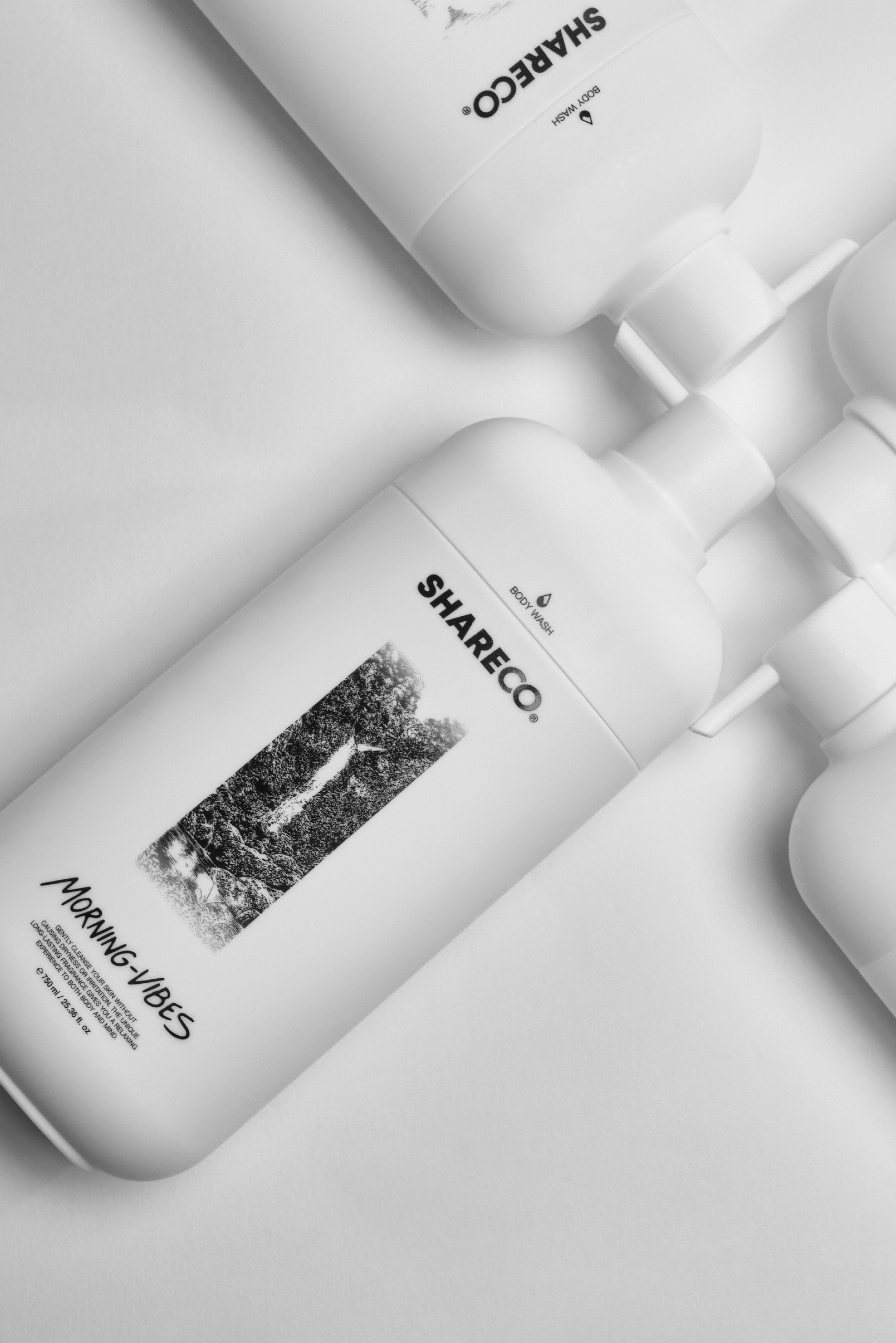 雪松麝香沐浴膠 MORNING-VIBES|750ml 瓶裝款 - SHARECO DESIGN