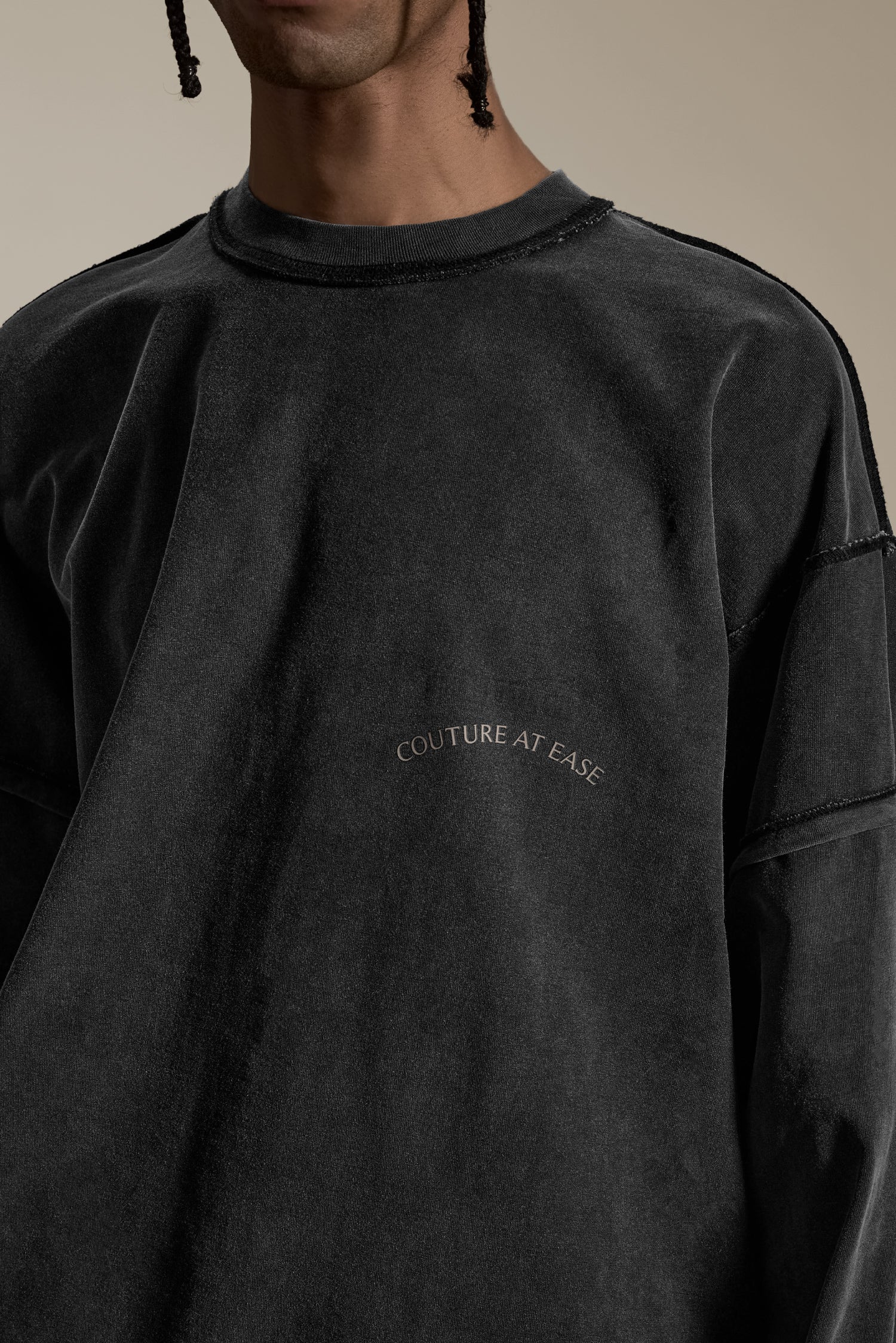 REVERSIBLE WASHED LONG SLEEVE TEE 雙面水洗薄長袖