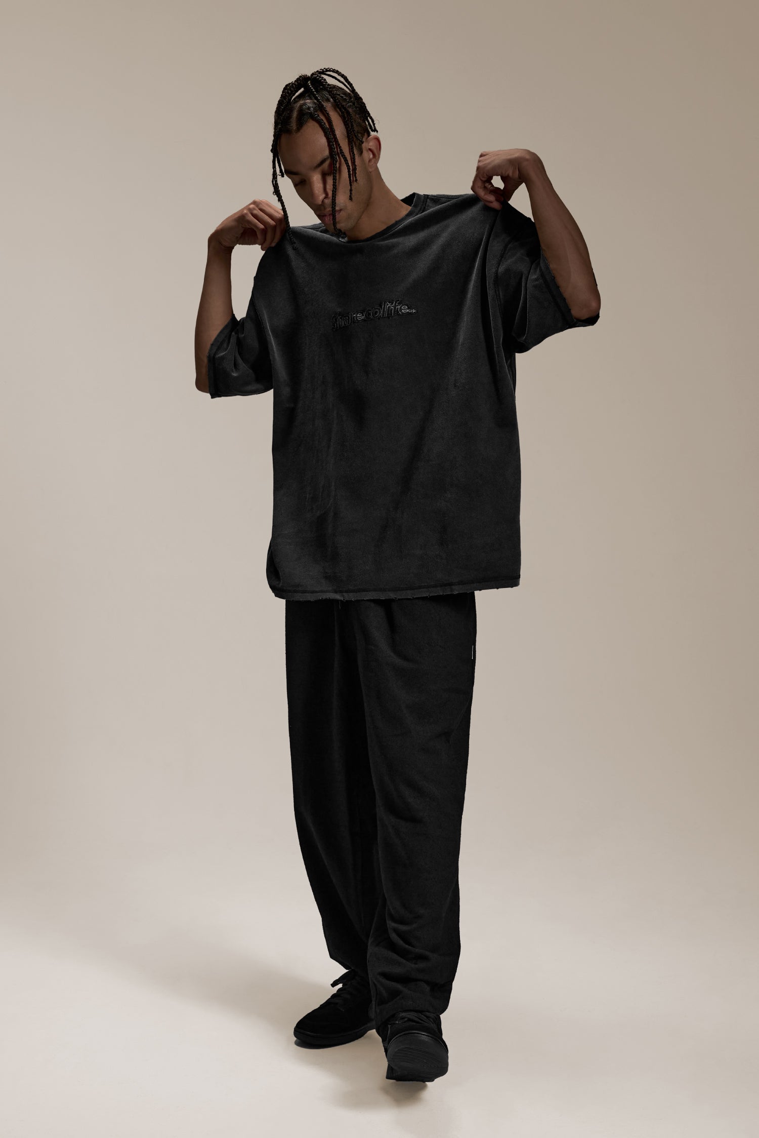 “SHARECOLIFE” DISTRESSED TEE 水洗破壞短 TEE