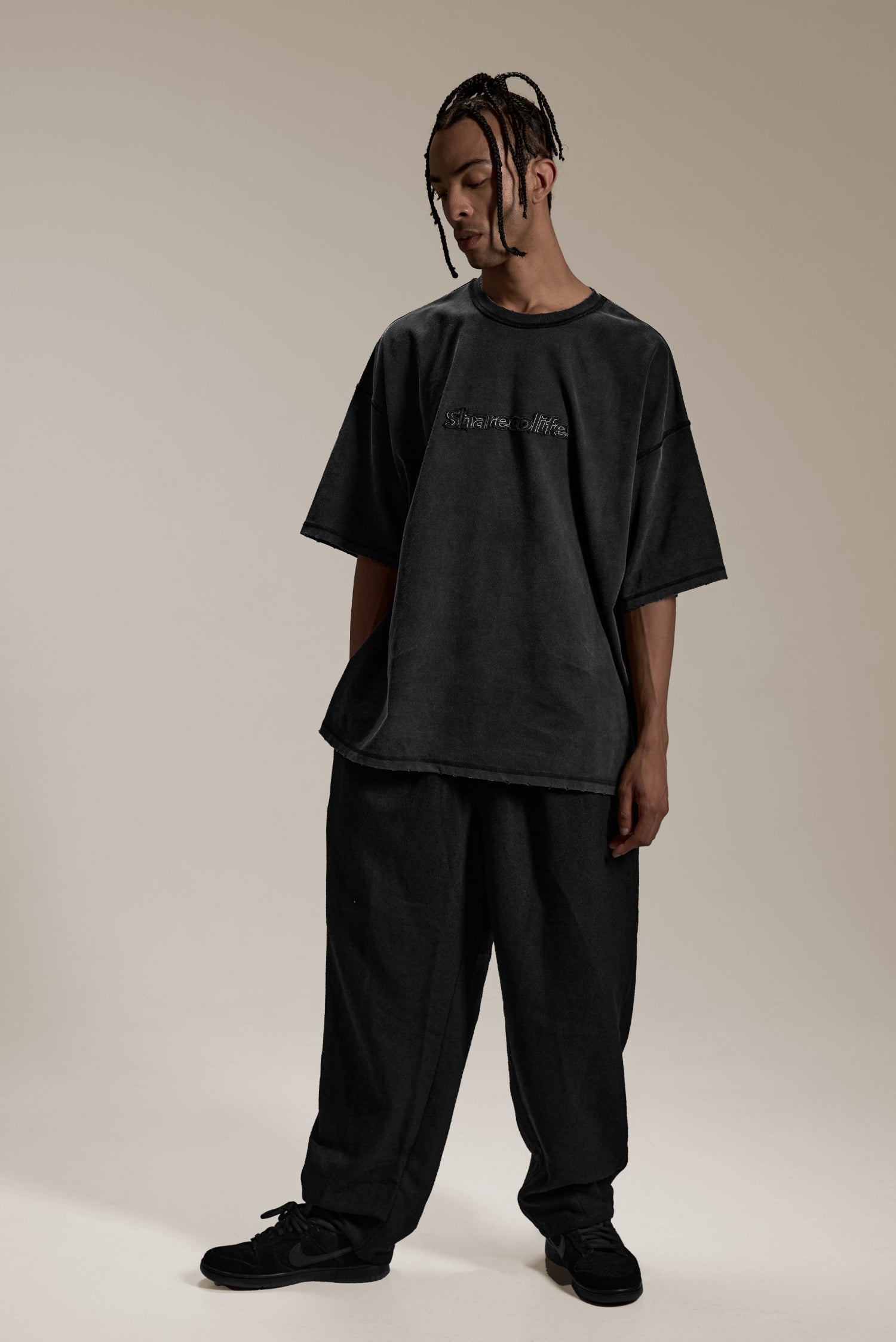 “SHARECOLIFE” DISTRESSED TEE 水洗破壞短 TEE