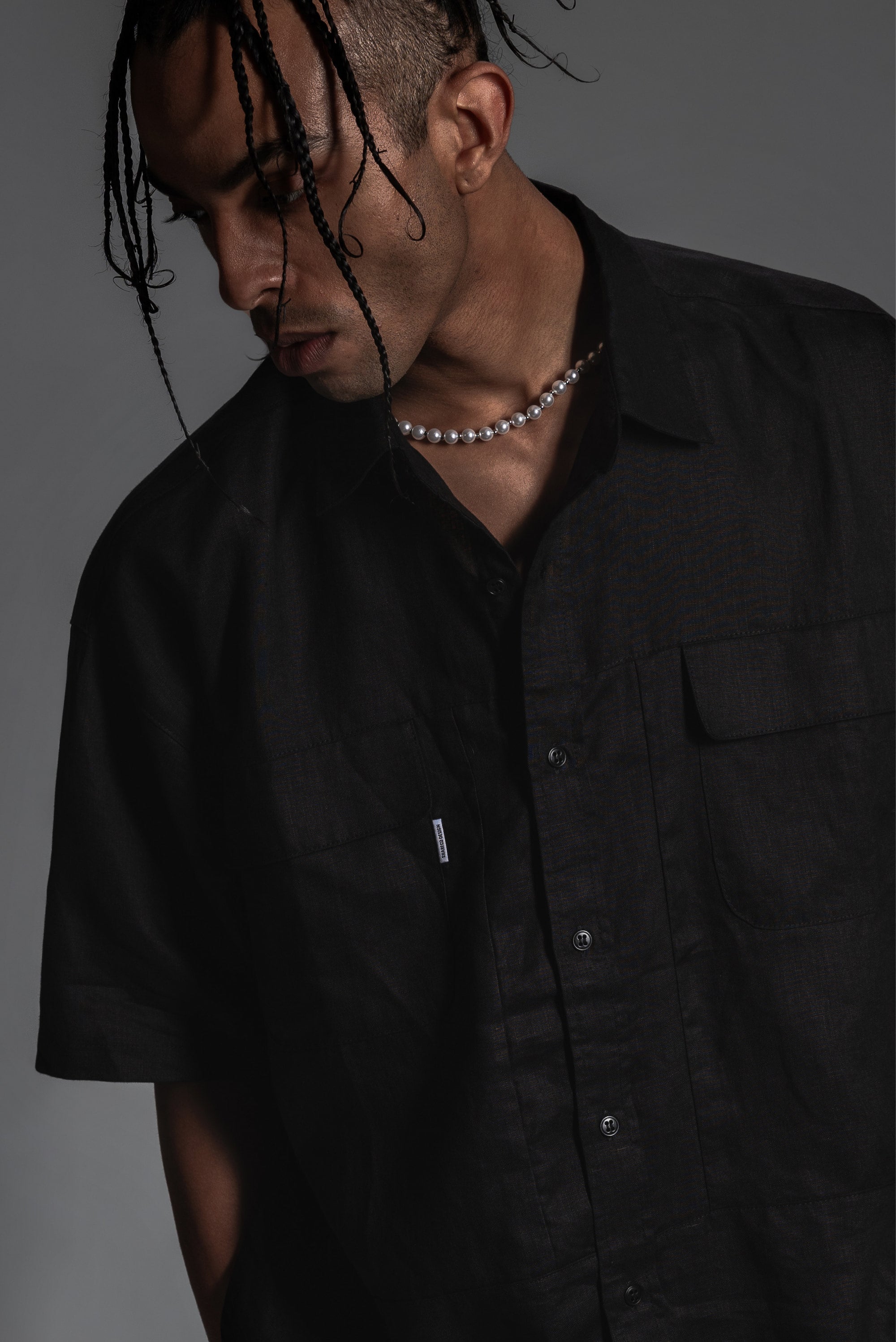 LINEN SHORT SLEEVED SHIRT 亞麻寬版襯衫 - SHARECO DESIGN