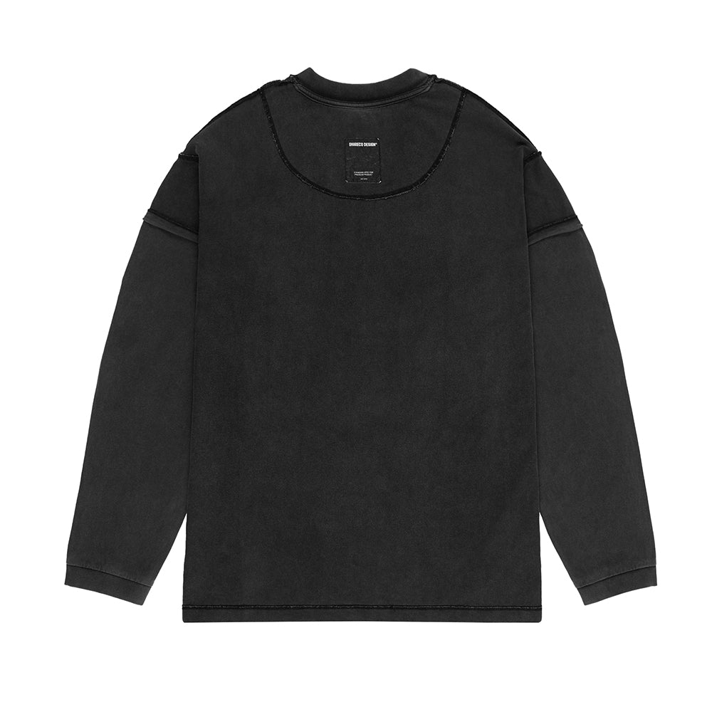 REVERSIBLE WASHED LONG SLEEVE TEE 雙面水洗薄長袖