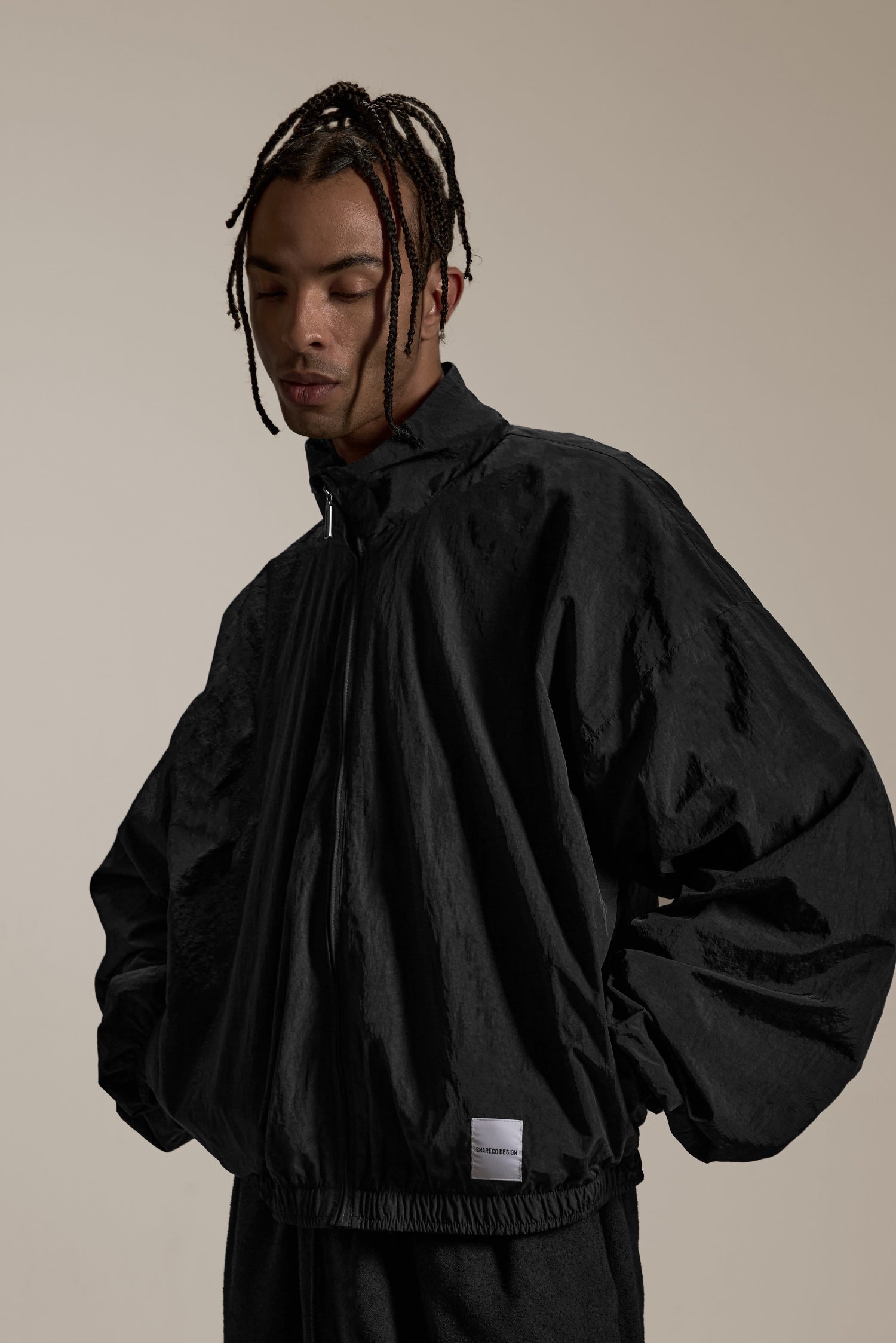 POLYESTER ZIP JACKET 立領拉鍊夾克