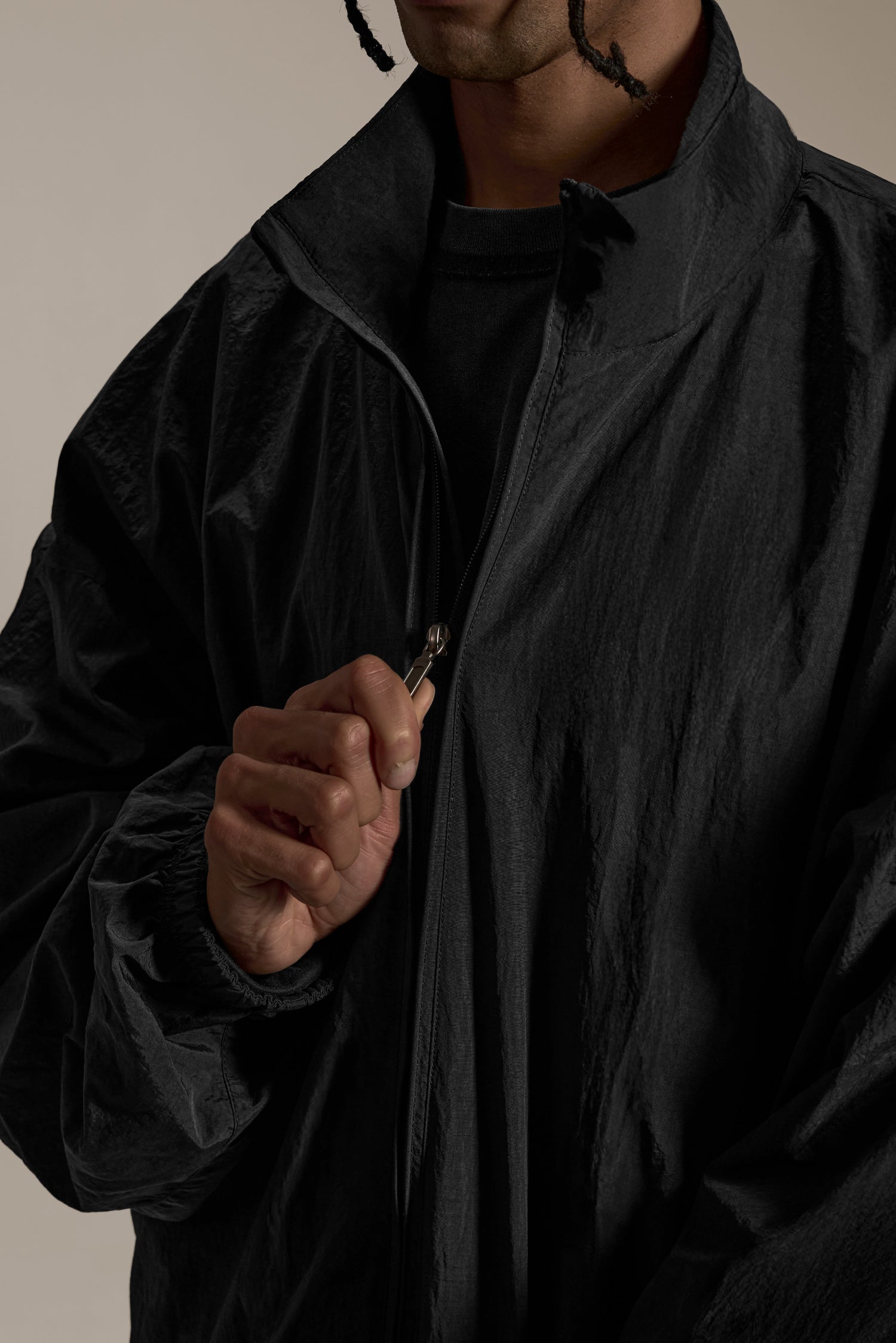 POLYESTER ZIP JACKET 立領拉鍊夾克